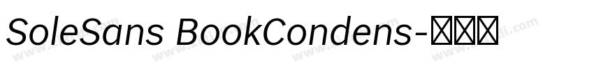 SoleSans BookCondens字体转换